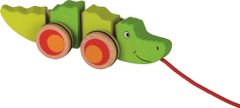 Goki Dřevěný tahací krokodýl