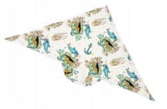 Baby Nellys Dětský bavlněný šátek s kšiltem na zavazování, Premium, poklad, vel. 68/86