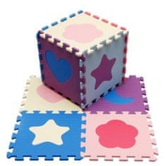 Alltoys Pěnové puzzle Tvary pastelové (30x30)