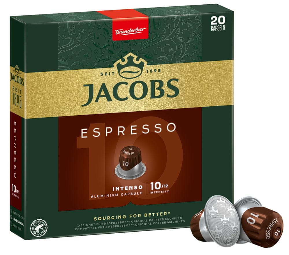 Levně Jacobs Espresso intenzita 10, 20 ks kapslí pro Nespresso®*