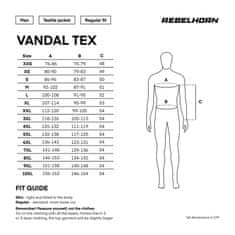 Rebelhorn bunda VANDAL Textile černo-bílá 3XL