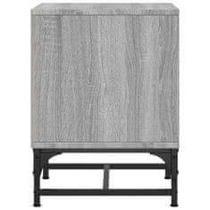 Vidaxl Noční stolek se skleněnými dvířky šedý sonoma 35 x 37 x 50 cm