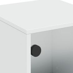 Vidaxl Noční stolek se skleněnými dvířky bílý 35 x 37 x 50 cm