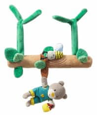 BabyOno Závěsná edukační hračka na kočárek Teddy Gardener, mátová, béžová