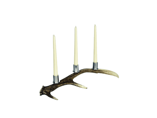 Artur Art & Nature Stolní svícen nerezový paroh jelen sika na 3 čajové svíčky