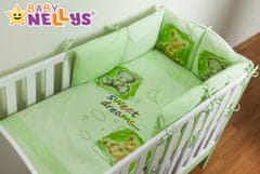 Baby Nellys Povlečení s polštářkovým mantinelem, 120x90cm + 6x35x35cm, Sweet Dreams by TEDDY - zelený