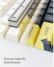 KS-2036, PBT, XDA, 112 kláves, černé/bílé/žluté, US