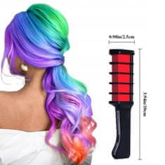 Leventi Hřeben s barevnými křídami na vlasy - 5 barev