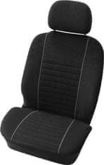 CarPoint Autopotahy na přední sedadla - Suede sada 4 díly - černé / šedé