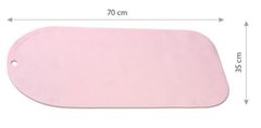 BabyOno Protiskluzová podložka do vany, 70 x 35 cm - světle růžová