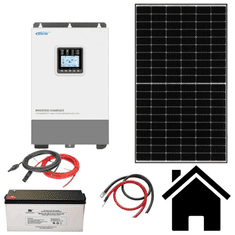 VS ELEKTRO Solární sestava - Hybrid I Kapacita AKU: 2×200Ah, Výkon FV: 7 panelů / 3,2 kWp