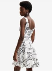 Desigual Černo-bílé dámské vzorované šaty Desigual Tually L