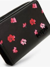 Desigual Černá dámská květovaná peněženka Desigual Circa Emma Mini UNI