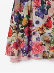 Desigual Růžovo-krémová holčičí květovaná sukně Desigual Bimba 122-128