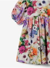 Desigual Fialovo-krémové holčičí květované šaty Desigual Akira 158-161