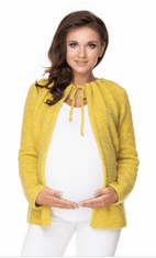 Be MaaMaa Těhotenský svetřík, kardigan na zavazování, medová