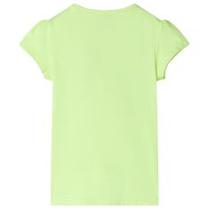 Vidaxl Dětské tričko neonově žluté 116