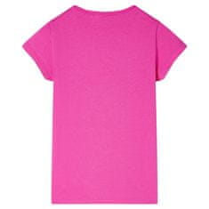 Vidaxl Dětské tričko tmavě růžové 92