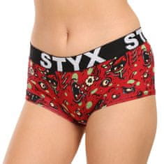 Styx 3PACK dámské kalhotky art s nohavičkou vícebarevné (3IN12914) - velikost L