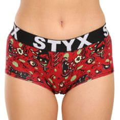 Styx 3PACK dámské kalhotky art s nohavičkou vícebarevné (3IN12914) - velikost L
