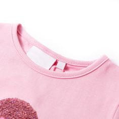 Greatstore Dětské tričko jasně růžové 128