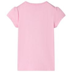 Greatstore Dětské tričko jasně růžové 140