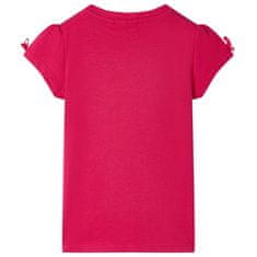 Greatstore Dětské tričko jasně růžové 116