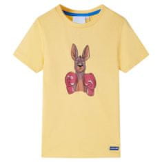 Greatstore Dětské tričko s krátkým rukávem žluté 104