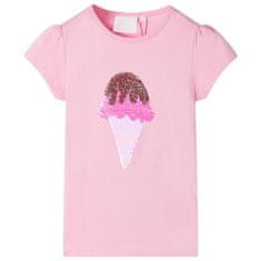 Greatstore Dětské tričko jasně růžové 92