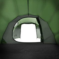 Greatstore Kempingový stan pro 4 osoby zelený 360 x 140 x 105 cm taft 185T