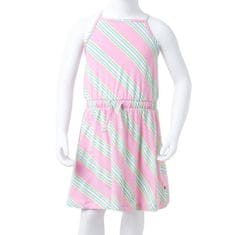Vidaxl Dětské šaty se stahovací šňůrkou bez rukávů růžové 104