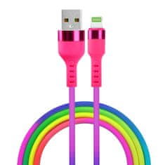 setty. kabel USB - Lightning 1,2 m 2,1A KNA-L-1.22.113 rainbow - duhová (GSM171575)