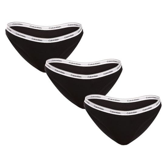 Calvin Klein 3PACK dámská tanga černé (QD5209E-UB1)
