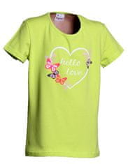 Anyface Dívčí tričko s krátkým rukávem, světle zelená, 134