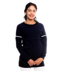 Be MaaMaa Těhotenské, kojící tričko/mikina Lynet, granátová, vel. XL