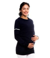 Be MaaMaa Těhotenské, kojící tričko/mikina Lynet, granátová, vel. XL