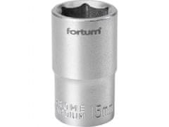 Fortum Hlavice nástrčná 1/2", 15mm, L 38mm