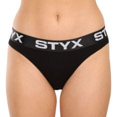 Styx Dámské kalhotky sportovní guma černé (IK960) - velikost XL