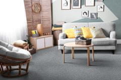 AKCE: 100x450 cm Metrážový koberec Santana 14 šedá s podkladem gel, zátěžový (Rozměr metrážního produktu Bez obšití)