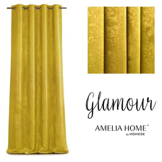 AmeliaHome Závěs AmeliaHome Glamour Nyx žlutý