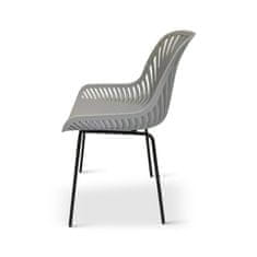 Nábytek Texim Designová židle GABY šedá - set 4 ks