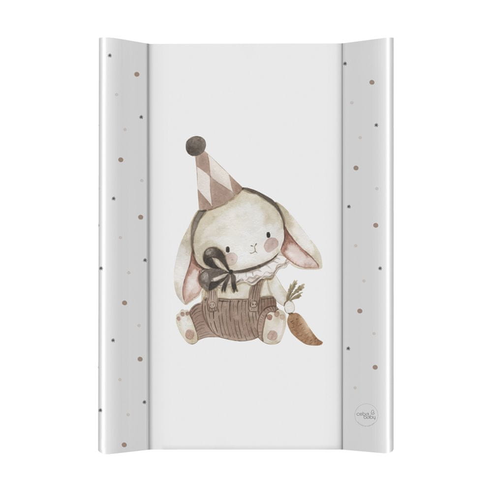 Levně Ceba Baby Podložka přebalovací 2-hranná s pevnou deskou (50x70) Ultra Light Clown Bunny
