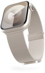EPICO ocelový pásek Milanese+ pro Apple Watch 38/40/41mm, bílá