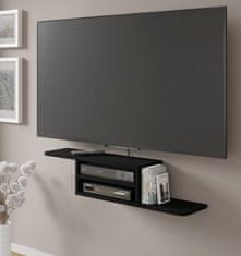 TV stolek police pod televizorem DEDAL 90 cm černý mat