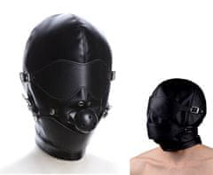 SpankMe Kožená maska s roubíkem se šněrováním vzadu