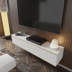 Homlando TV stolek RTV WABI 180 cm závěsná frézování bílý mat