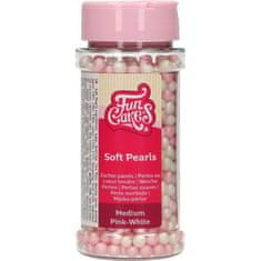 FunCakes Cukrové dekorace bílo-růžové perly 60g -