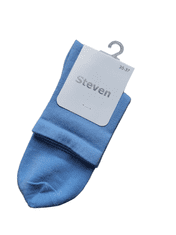 STEVEN 037 modré dámské ponožky-nekompresní lem Barva: tyrkysová, Velikost: 35-37