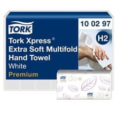 Tork 100297 Ručníky "Premium Interfolded", extra bílý, papírové, skládané, systém H2