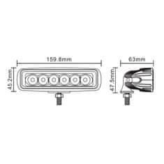 AUTOLAMP Světlomet LED 18W EPISTAR 12-30V 1400lm